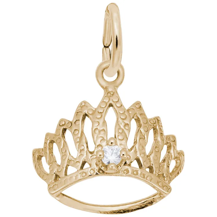 10 KT TIARA W/BIRTHSTONE-APR