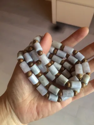 100% natural type A green/purple jadeite jade  beads bracelet group BK56