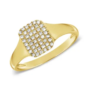 14k Gold & Diamond Pinky Ring - 0.13ct