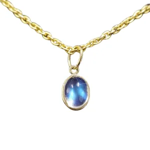 14k Gold Rainbow moonstone Pendant