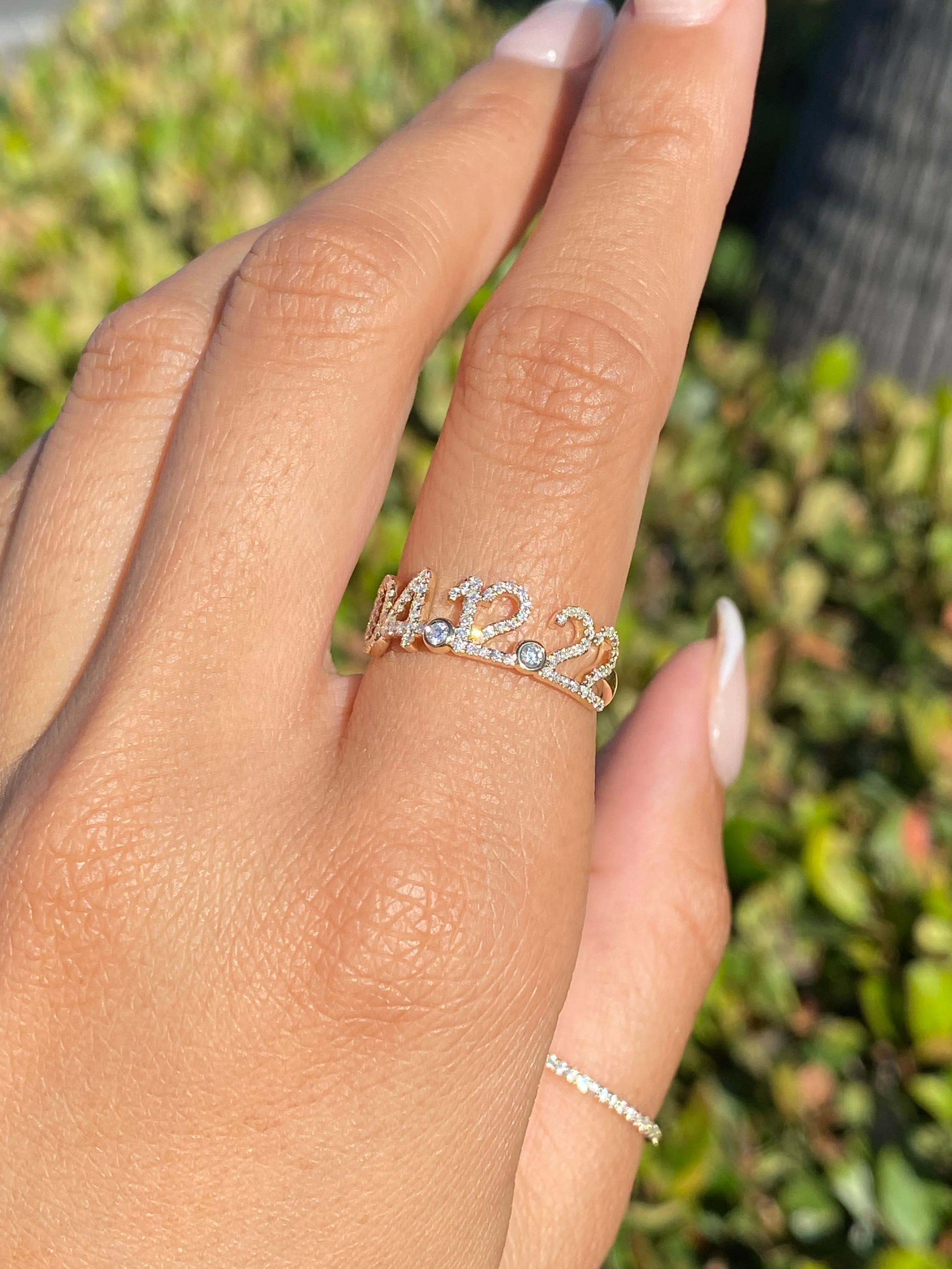 14K Gold Special Date Diamond Ring