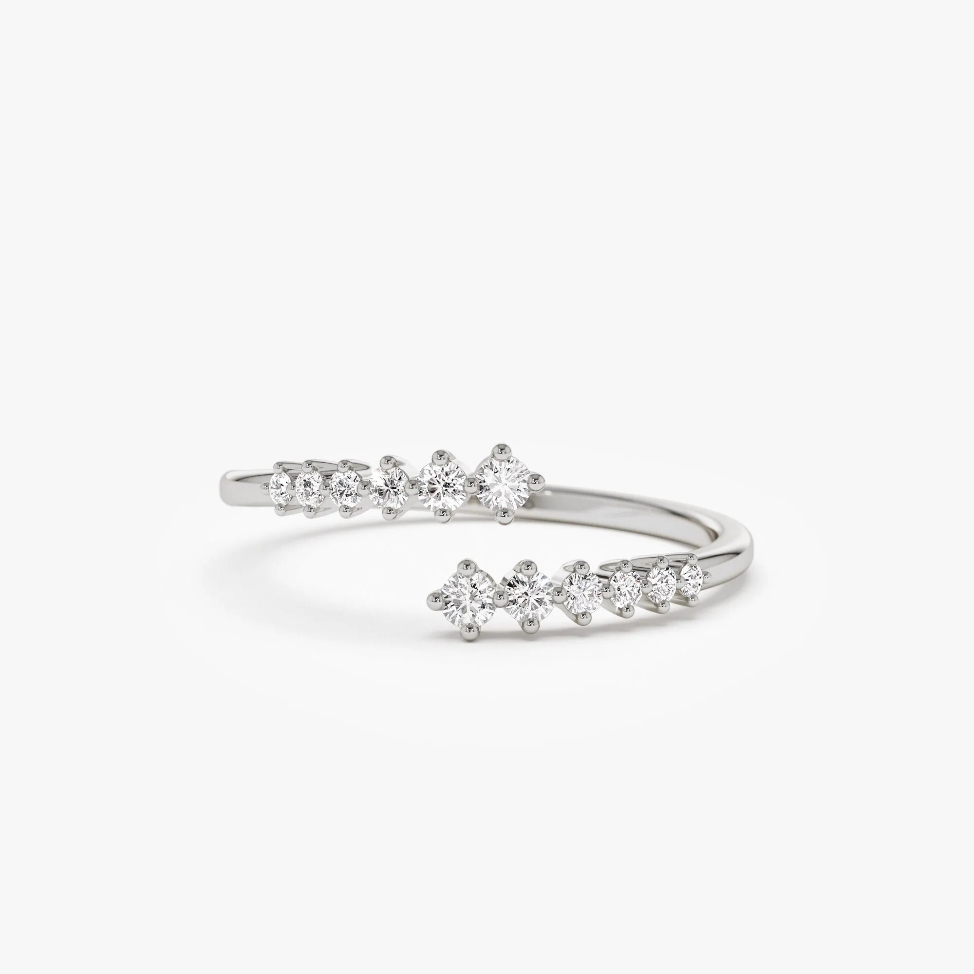14K Gold Wrapped Diamond Ring