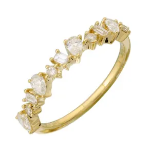 14K Mixed Shape Diamond Band