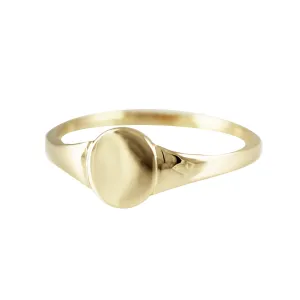 14K PETITE SIGNET RING