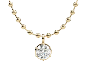14k Tiger Prong Bubble Charm -SS