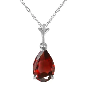 1.5 Carat 14K Solid White Gold Rest Of Today Garnet Necklace