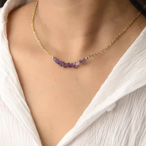 18K Gold-Filled Natural Healing Crystal Necklace