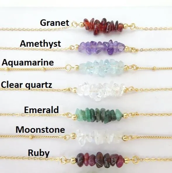 18K Gold-Filled Natural Healing Crystal Necklace