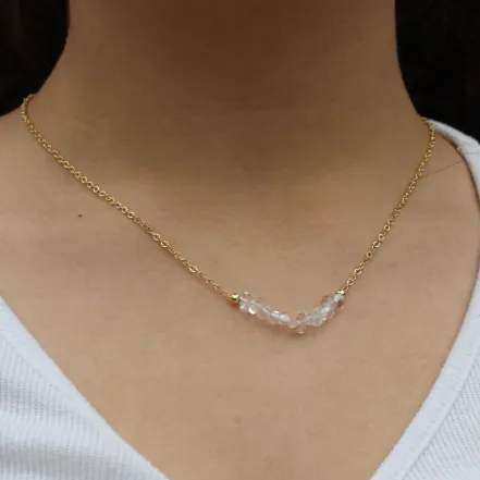 18K Gold-Filled Natural Healing Crystal Necklace