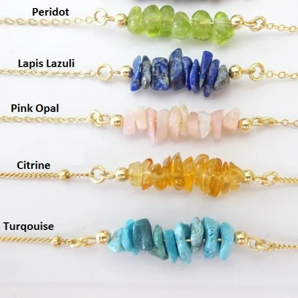 18K Gold-Filled Natural Healing Crystal Necklace
