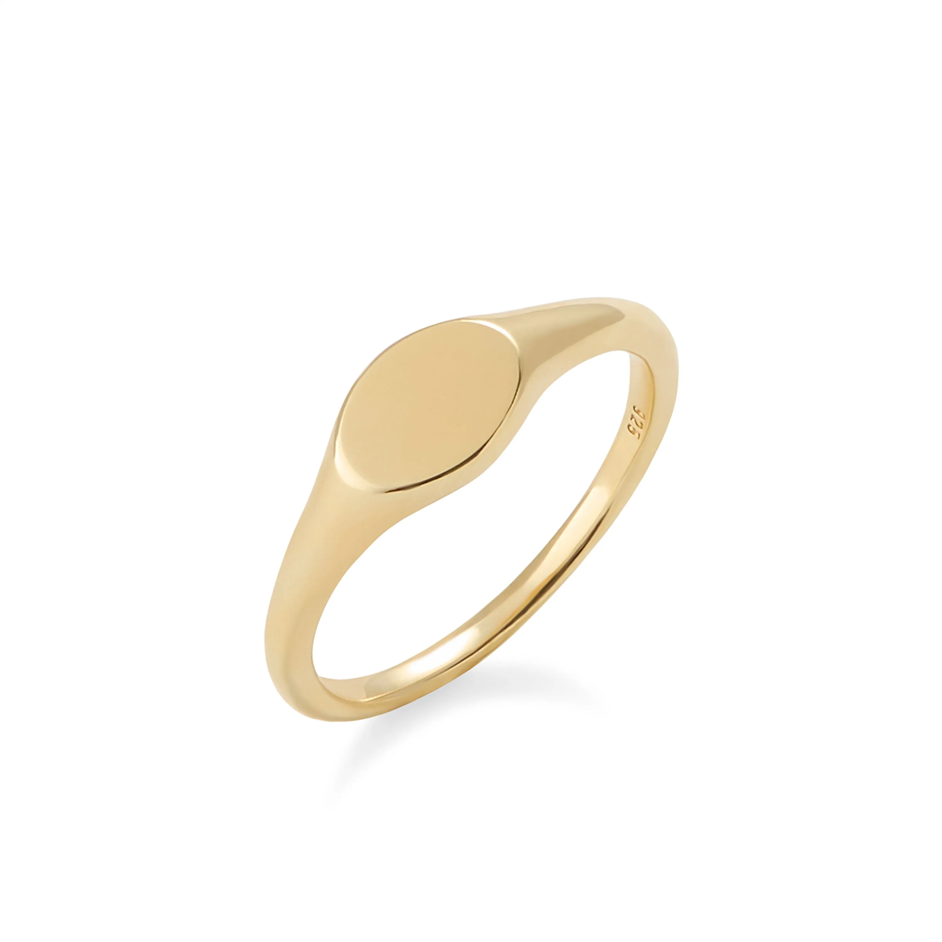 18k Gold Plated Signet Ring