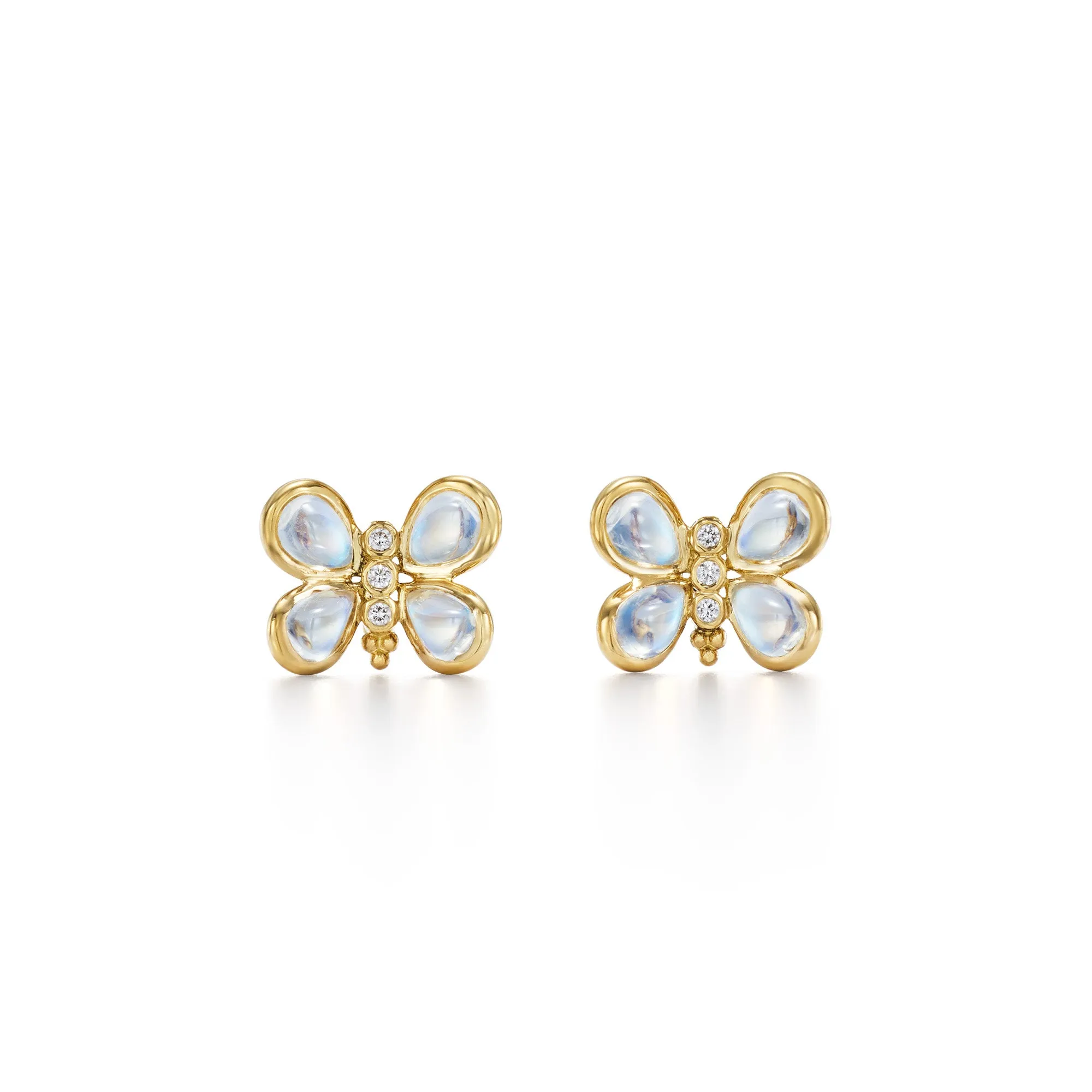18K Piccola Luna Butterfly Post Earrings