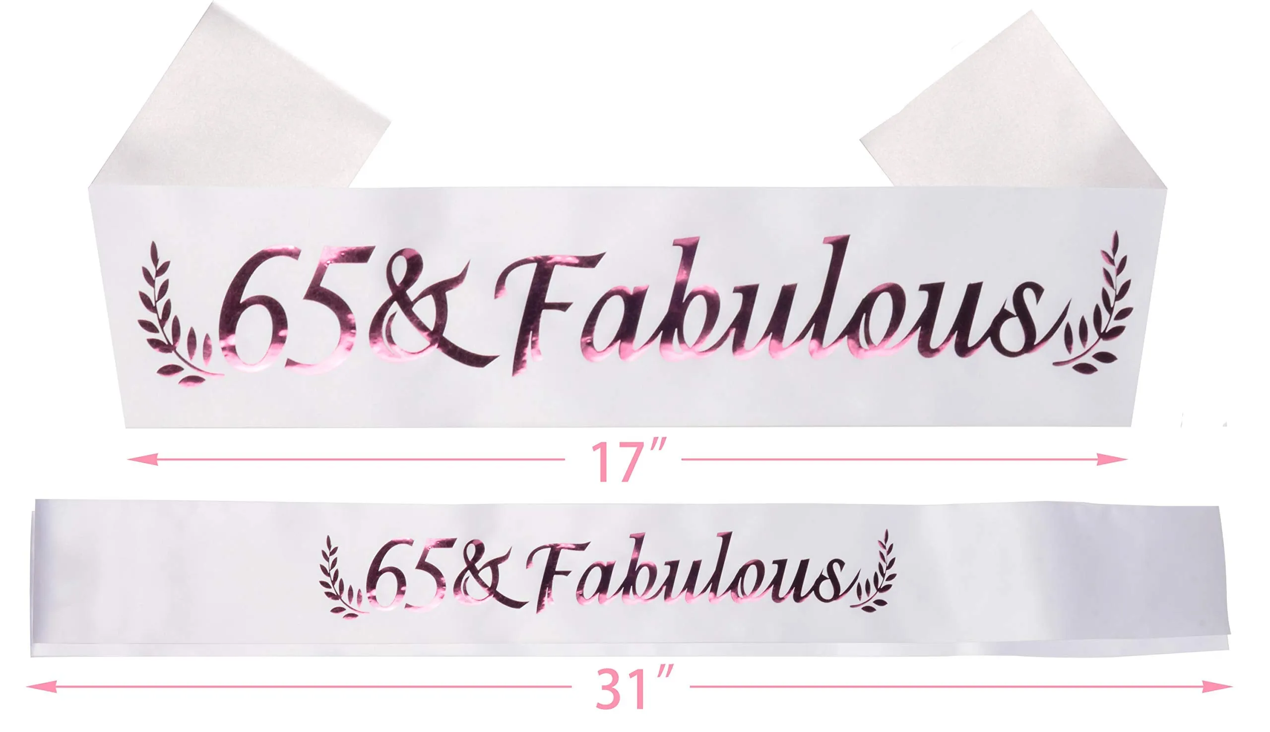 65th Birthday Gifts for Women, 65th Birthday Tiara and Sash, 65 Fabulous Sash and Crystal