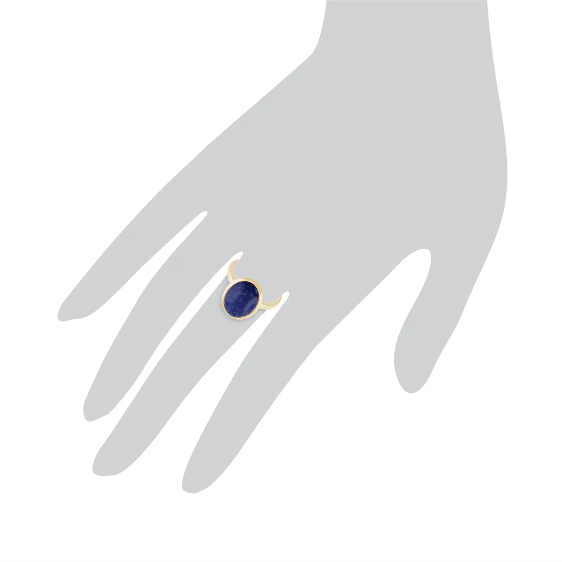 9 karat Gelbes Gold Lapislazuli Ringe