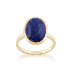 9 karat Gelbes Gold Lapislazuli Ringe