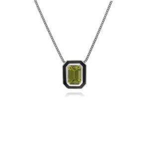 925er Sterlingsilber Peridot 18zoll Halskette