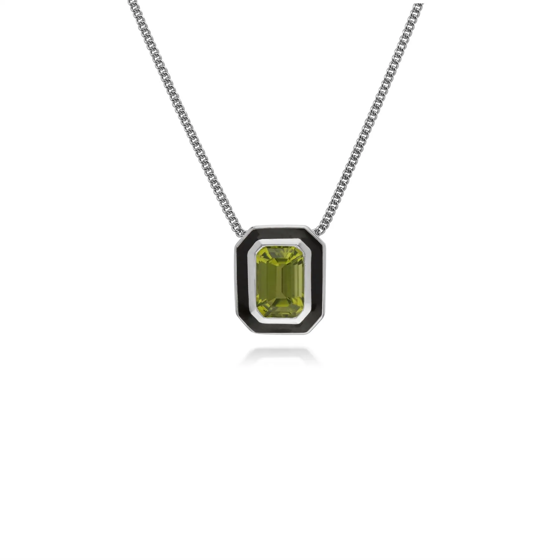 925er Sterlingsilber Peridot 18zoll Halskette