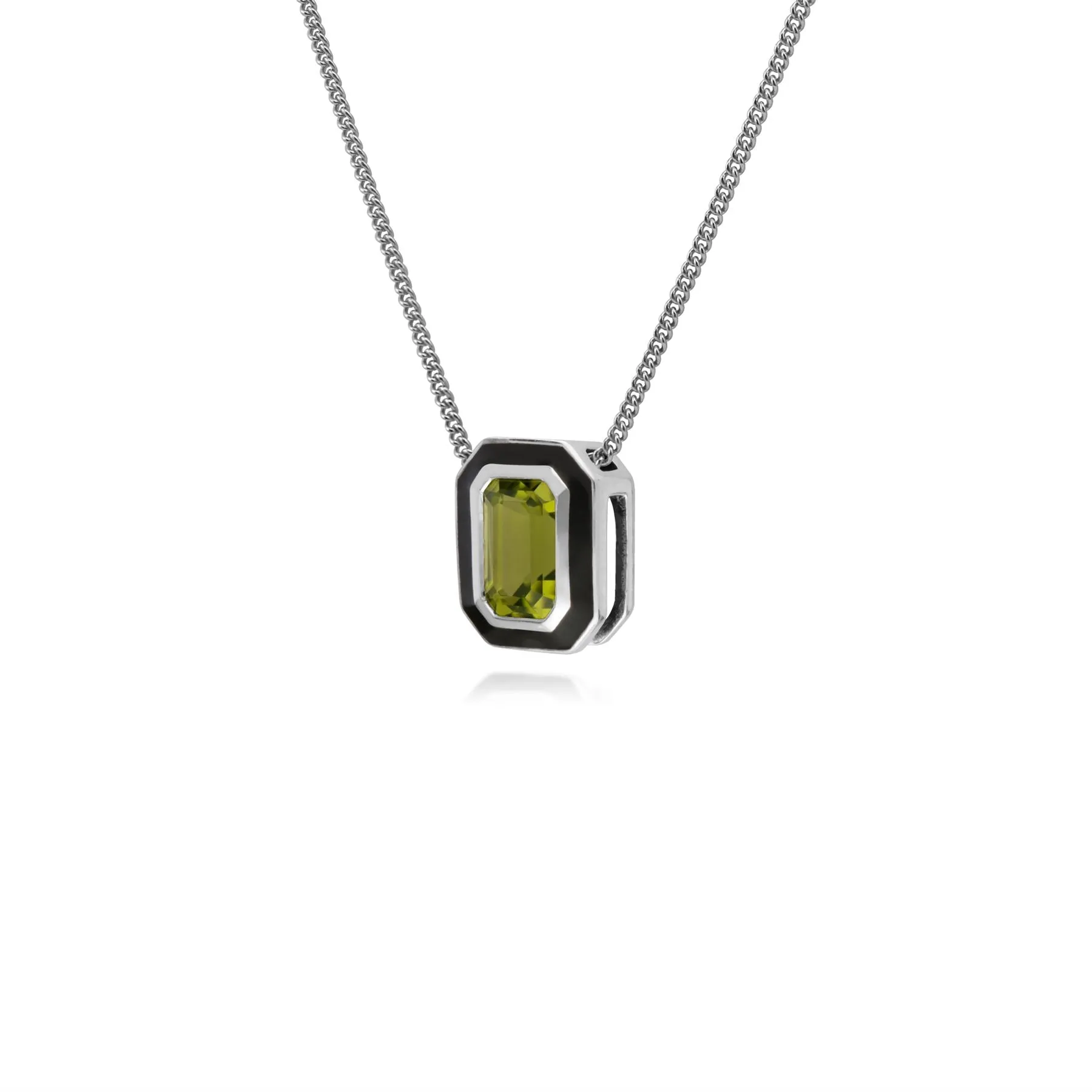 925er Sterlingsilber Peridot 18zoll Halskette