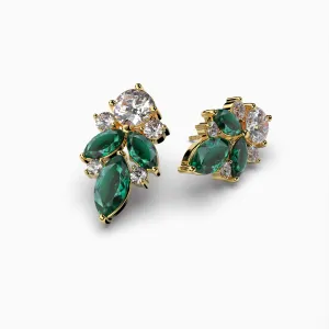 Adeline Real Zambian Emerald Earring Natural and Elegant Design