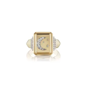 All-Gold Motif Signet Ring