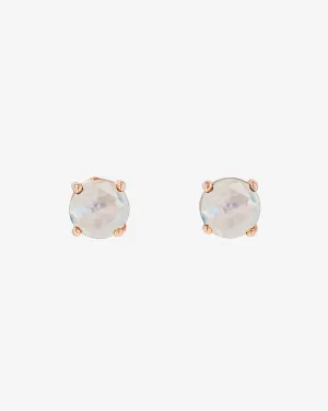 Amalfi Round Rainbow Moonstone Studs