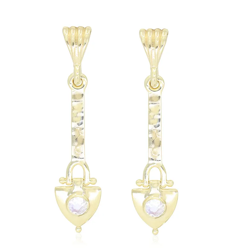 ANCHOR OF MY HEART MOONSTONE EARRINGS