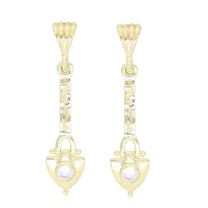 ANCHOR OF MY HEART MOONSTONE EARRINGS