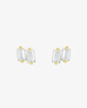 Ann White Topaz Studs