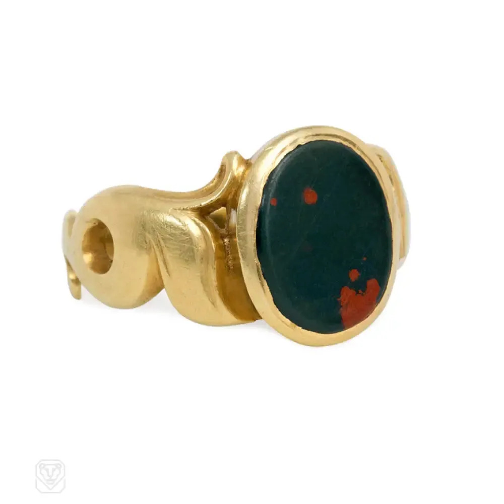 Antique bloodstone ring