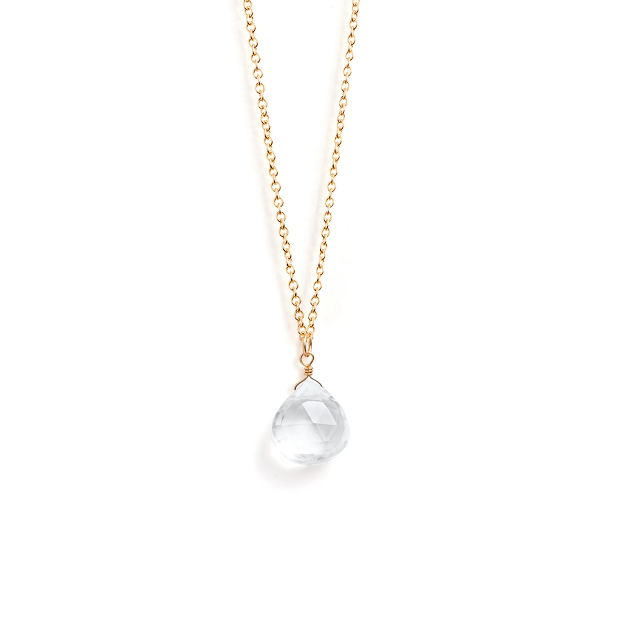 April Quartz Birthstone Pendant Necklace