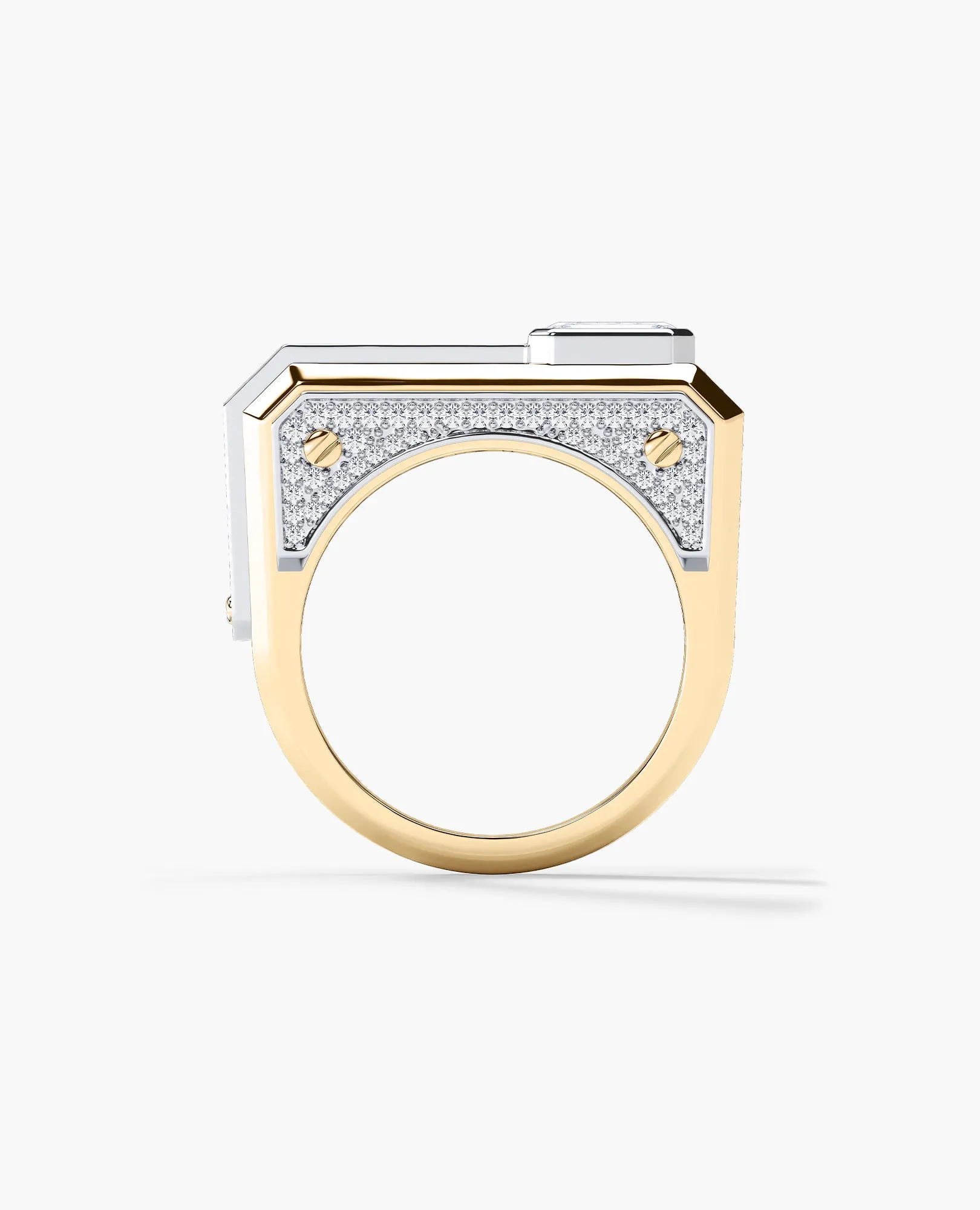 ARTURO Two-Tone Gold Signet Ring with 2.30ct Diamonds