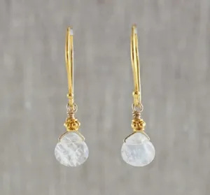 AVF Gold Moonstone Petite Earrings (SI6714)