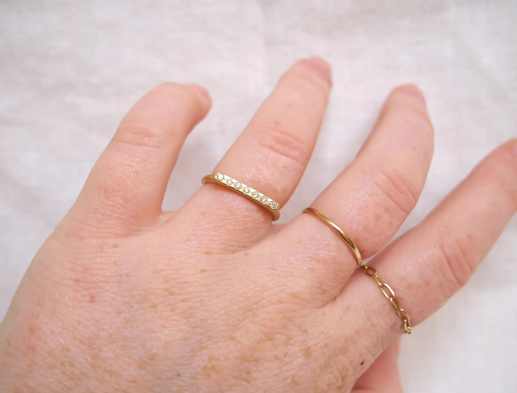 Baby Message Ring - Diamonds