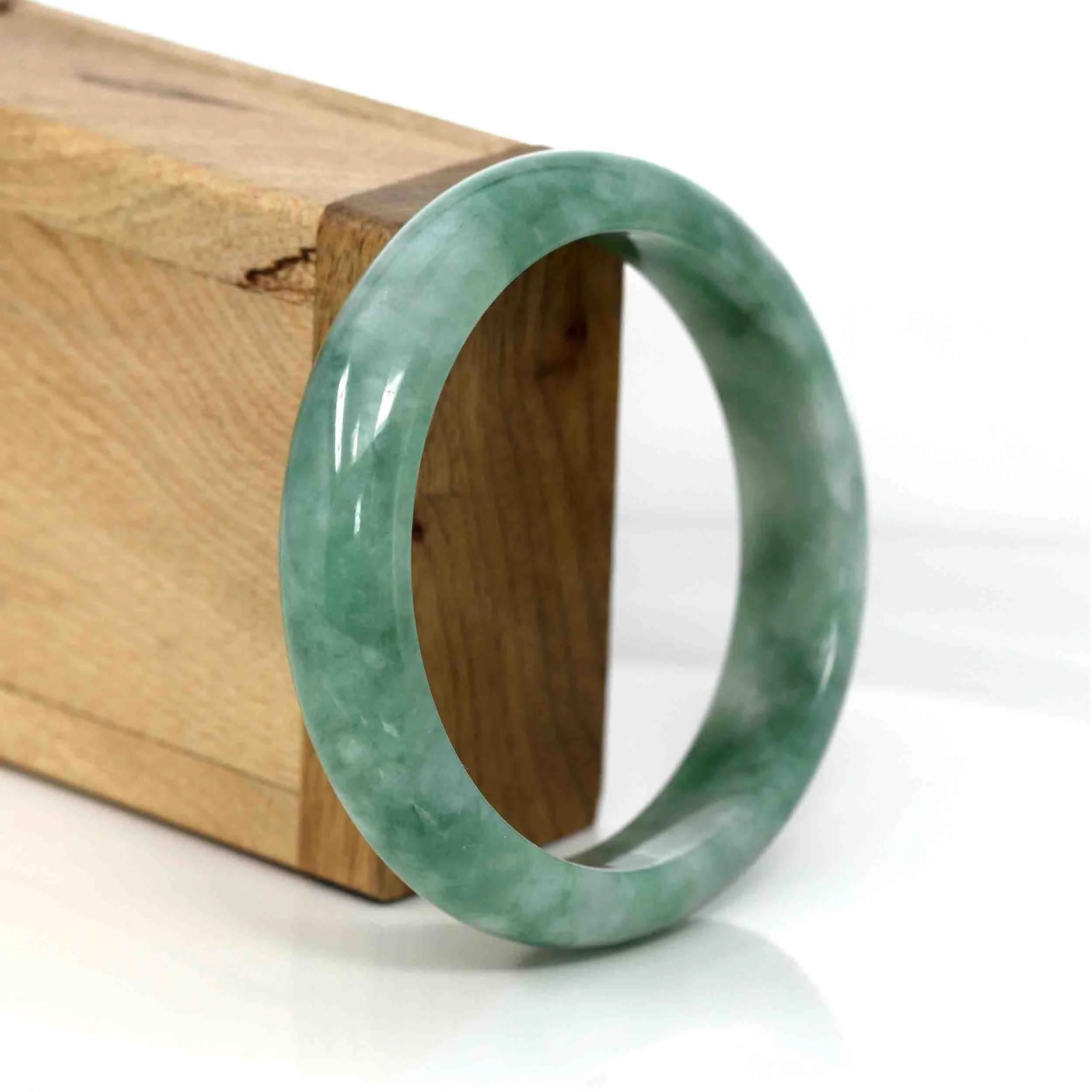 Baikalla Classic Real Jade Jadeite Bangle Bracelet (59.27 mm) #288
