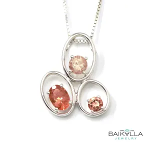 Baikalla™ "Charlotte" 14k Gold 3 Oregon Sunstones Pendant Necklace