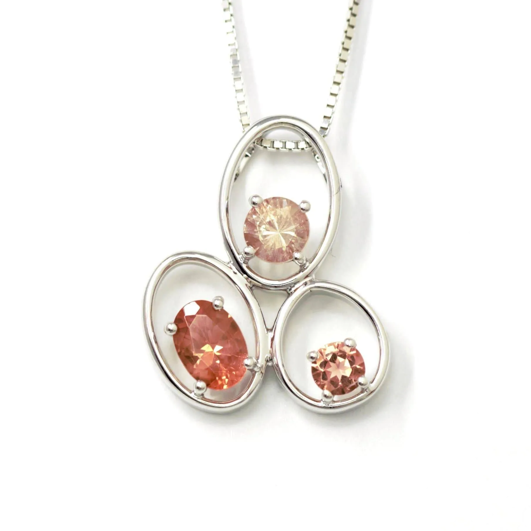 Baikalla™ "Charlotte" 14k Gold 3 Oregon Sunstones Pendant Necklace