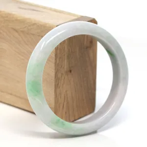 Baikalla™ "Classic Bangle" Genuine Burmese Green Jadeite Jade Bangle Bracelet (58.28 mm) #135
