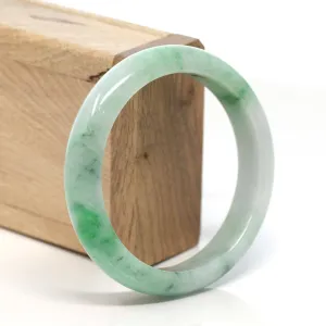 Baikalla™ "Classic Bangle" Genuine Burmese Green Jadeite Jade Bangle Bracelet ( 58.3mm) #133