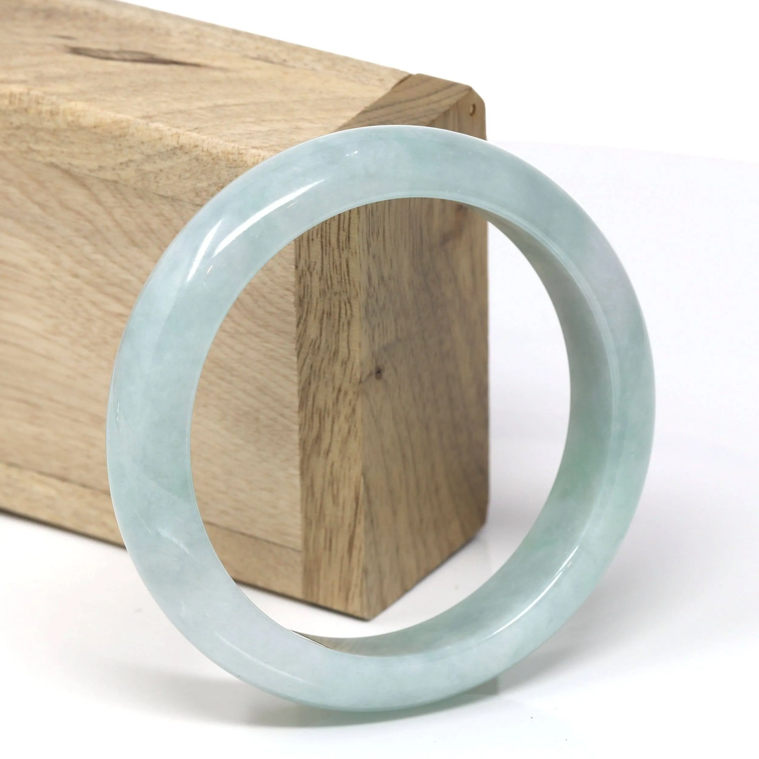 Baikalla™ "Classic Bangle" Genuine Burmese High Quality Jadeite Jade Bangle Bracelet (59.6mm) #542
