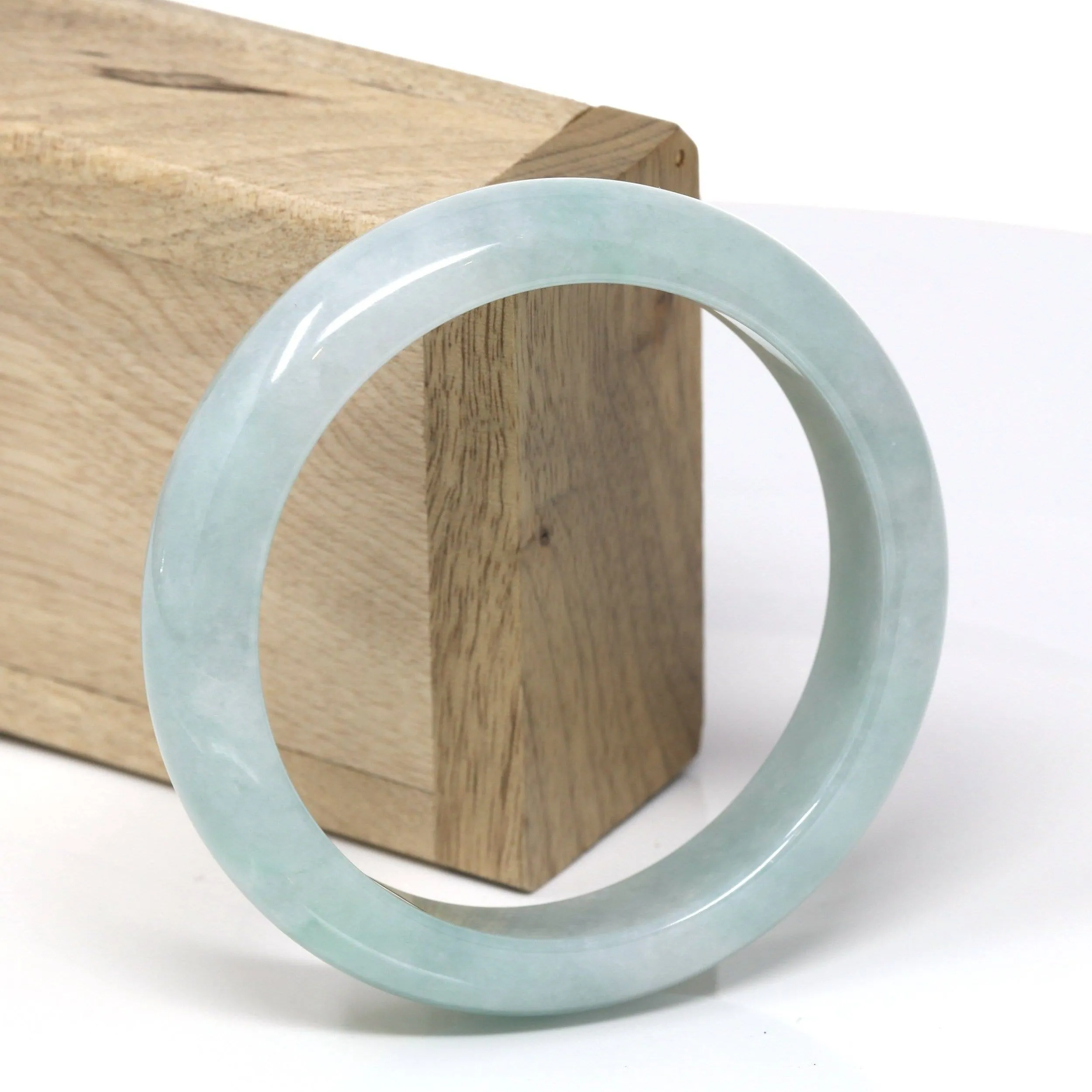 Baikalla™ "Classic Bangle" Genuine Burmese High Quality Jadeite Jade Bangle Bracelet (59.6mm) #542