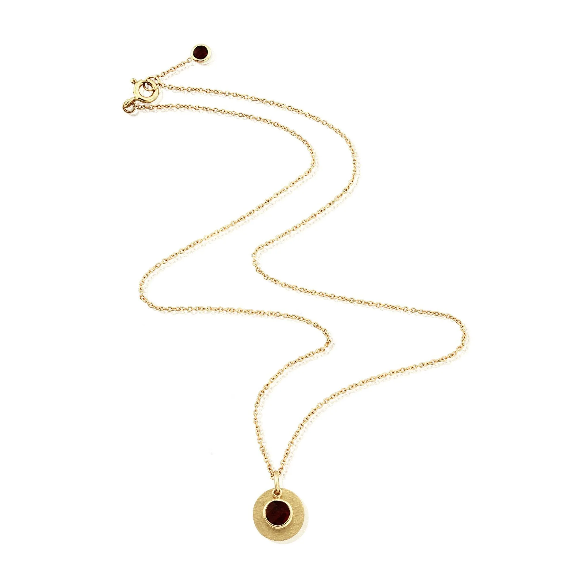 Bali 9ct Gold Smokey Quartz November Birthstone Necklace