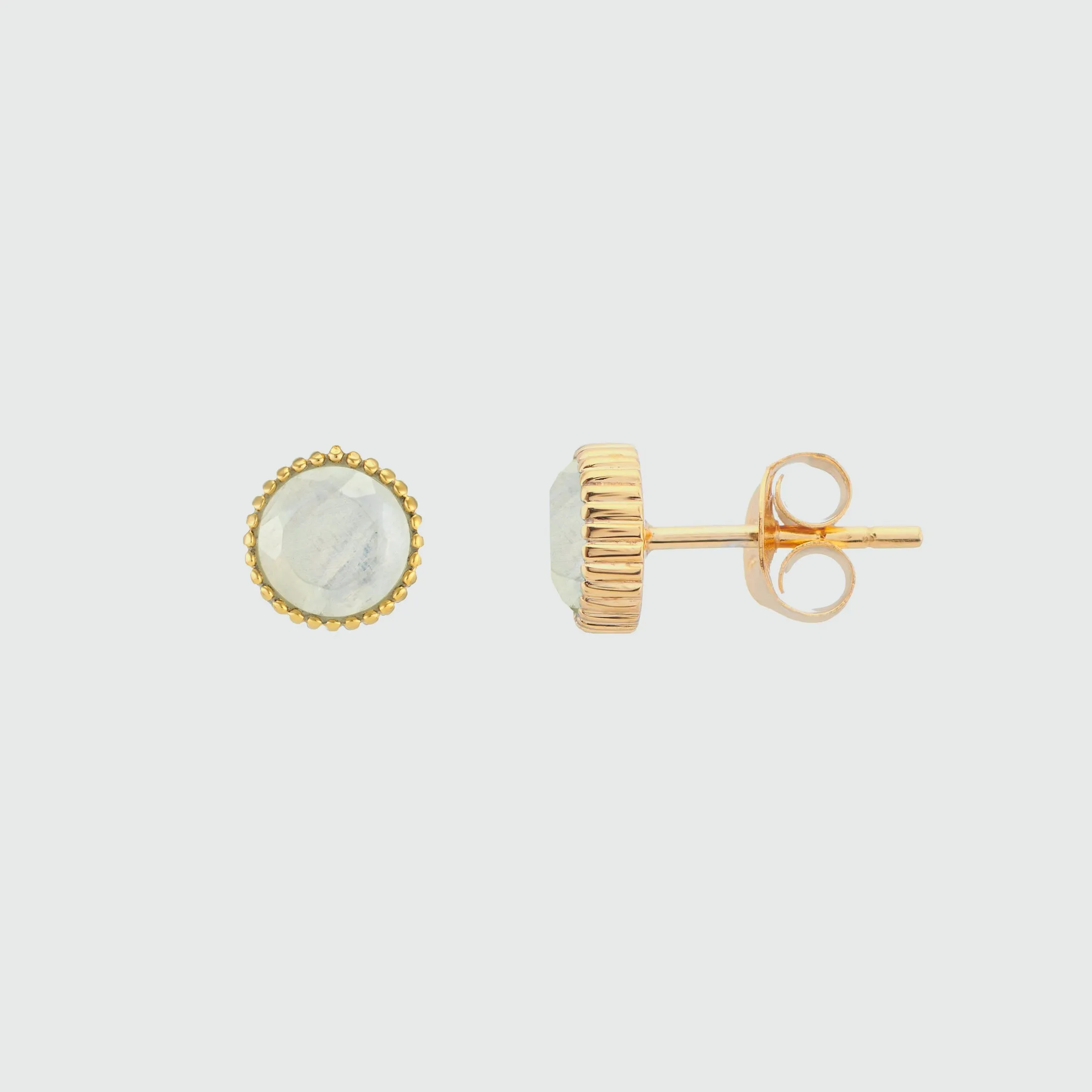 Barcelona June Moonstone Birthstone Stud Earrings