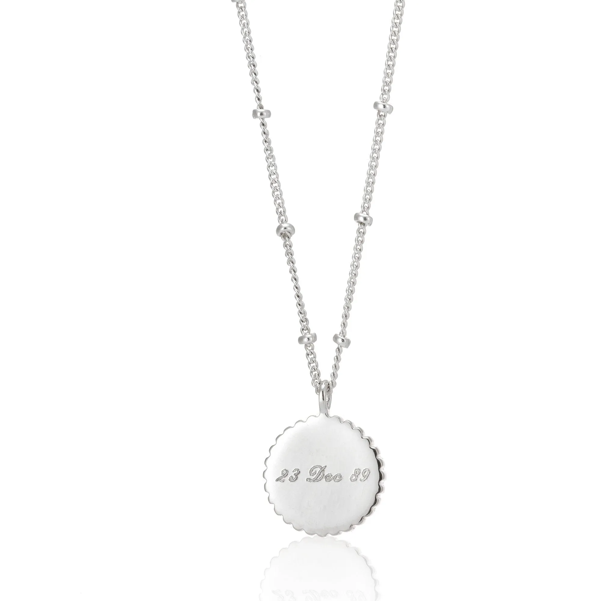 Barcelona Silver December Turquoise Birthstone Necklace