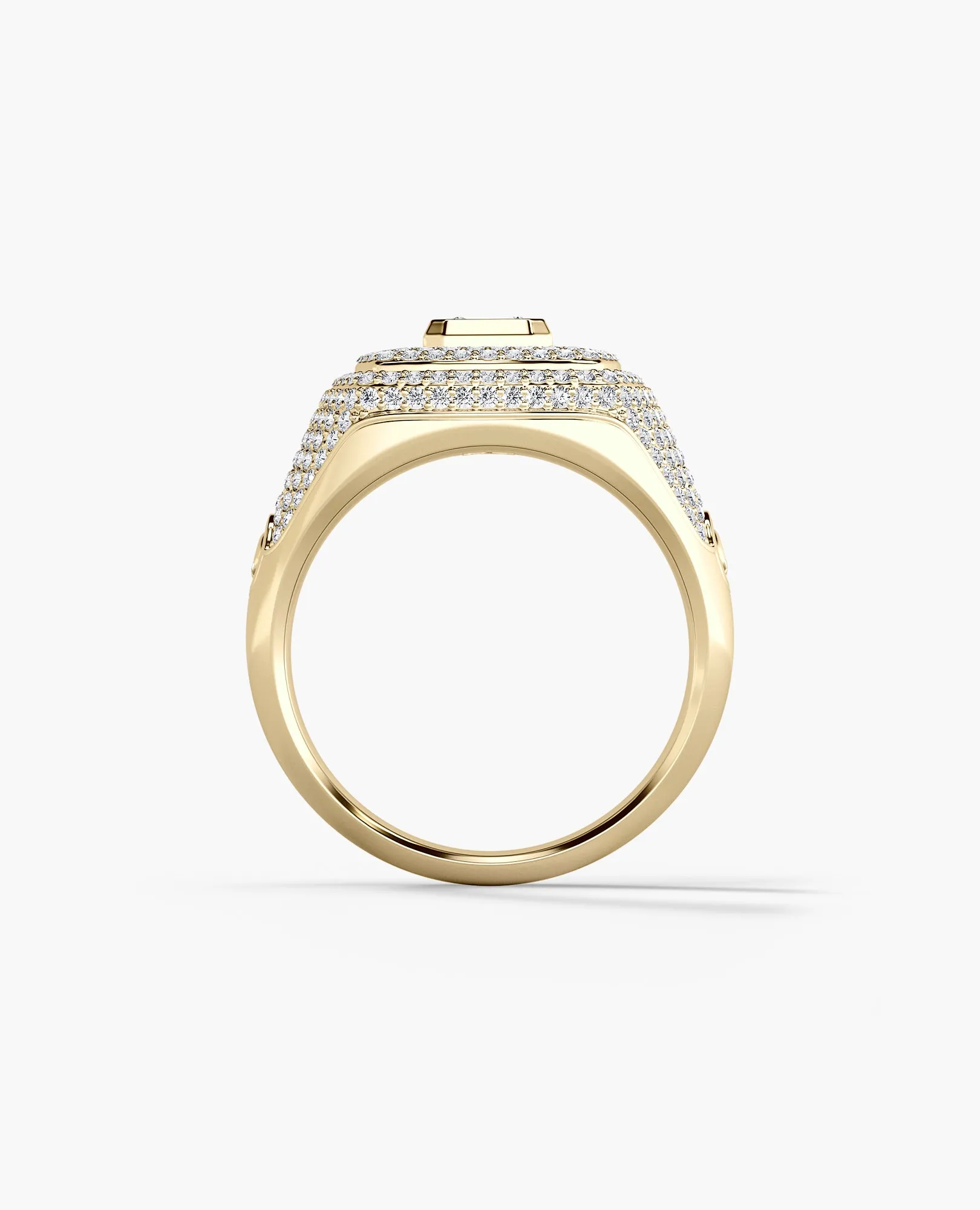BETZ Gold Signet Ring with 1.80ct Pave Diamonds