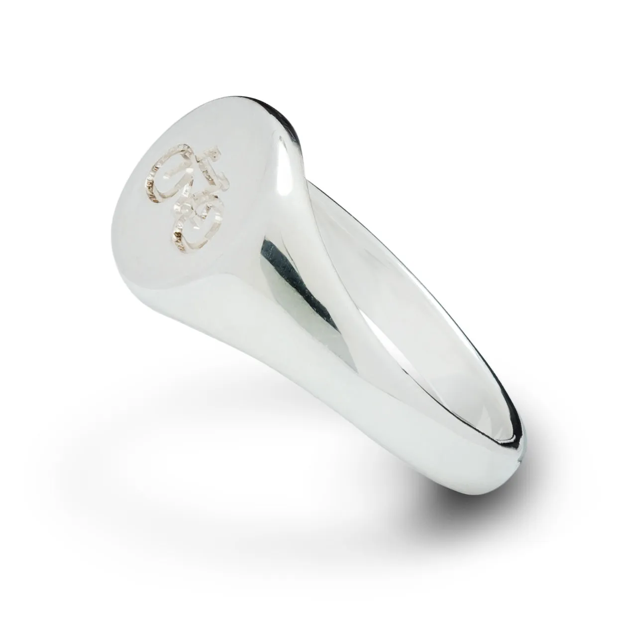 Bicycle Symbol Silver Signet Ring