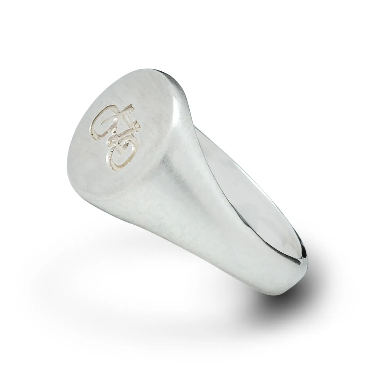 Bicycle Symbol Silver Signet Ring