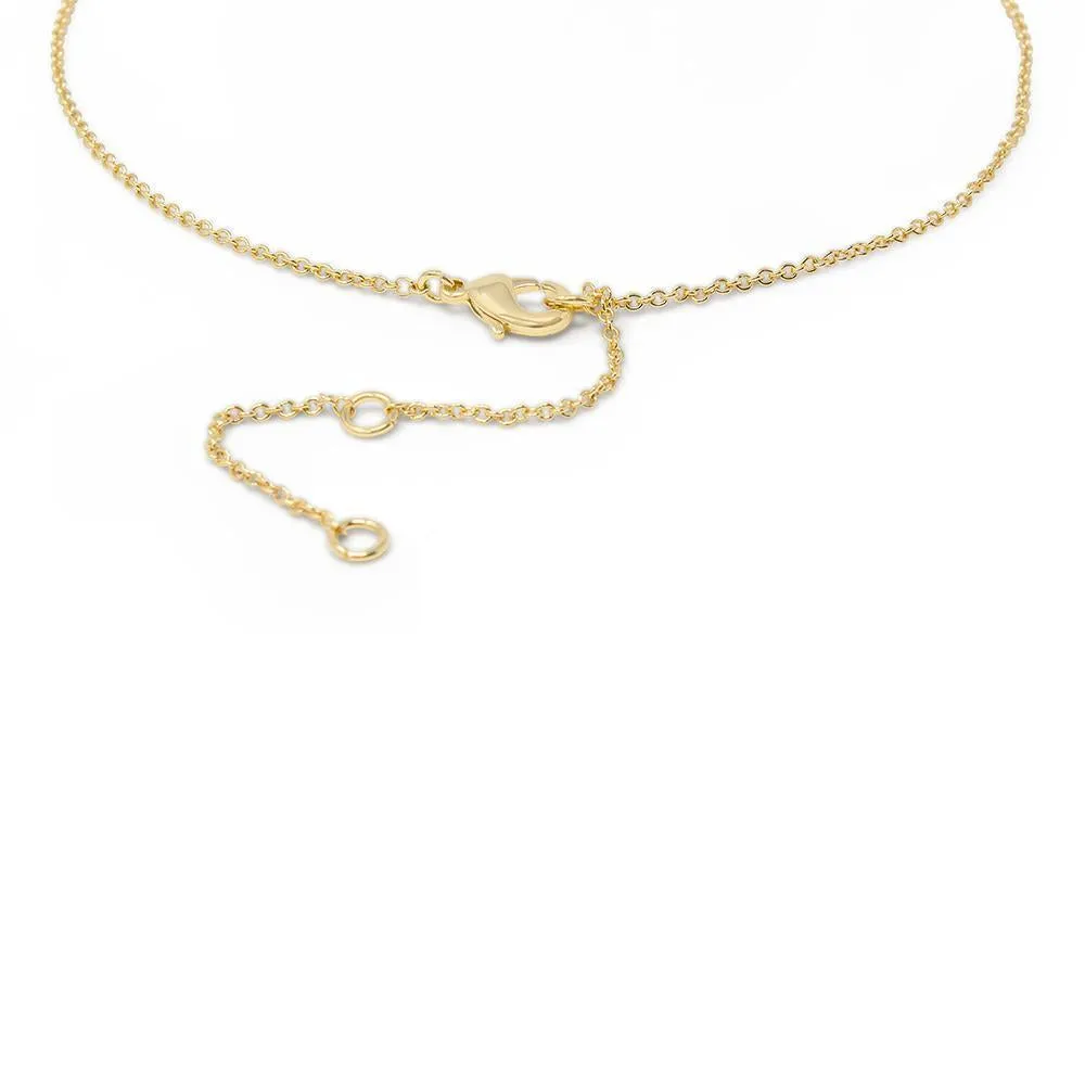 Birthstone Necklace August Gold Plated