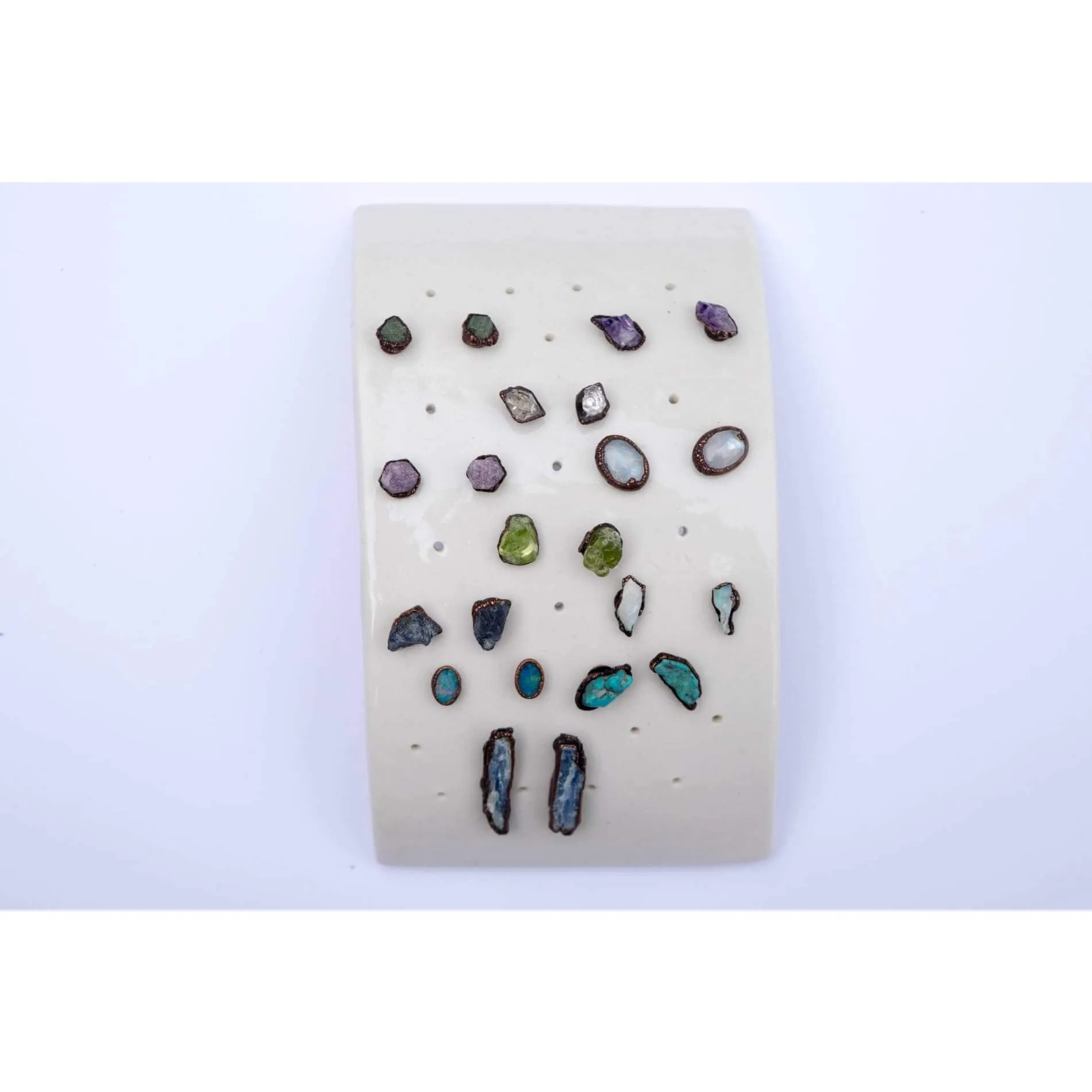Birthstone Stud Earrings | Raw Birthstone Earrings