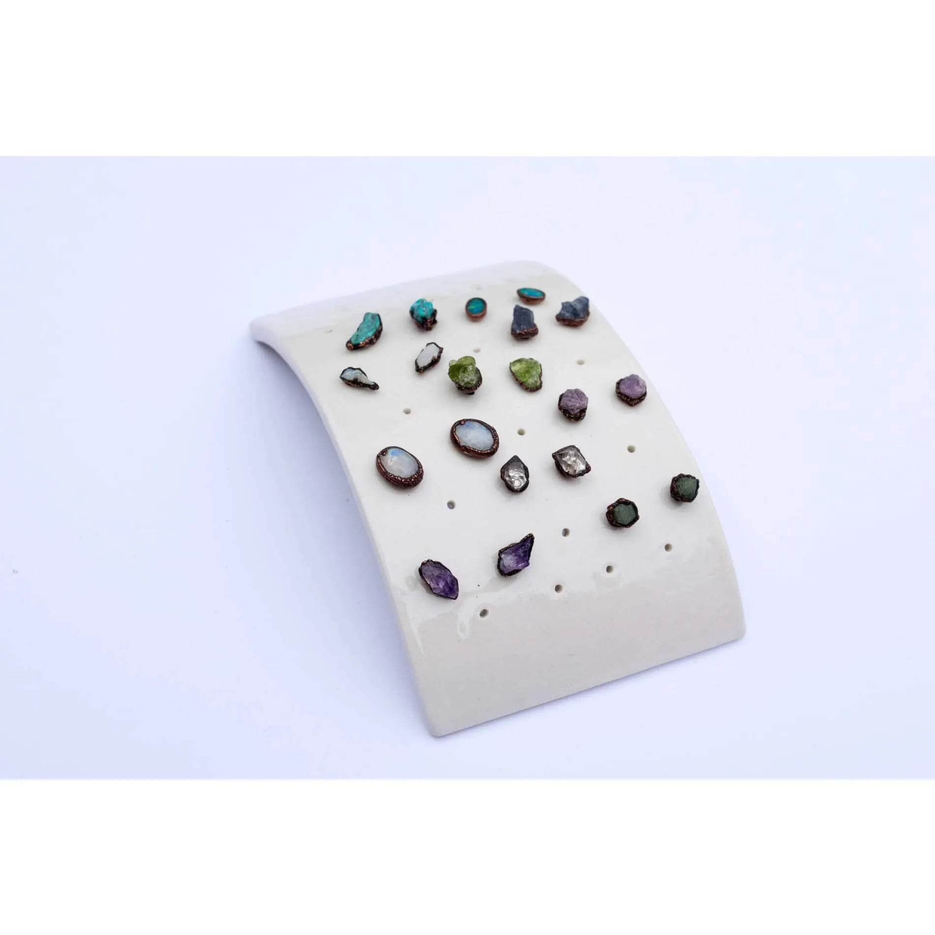 Birthstone Stud Earrings | Raw Birthstone Earrings