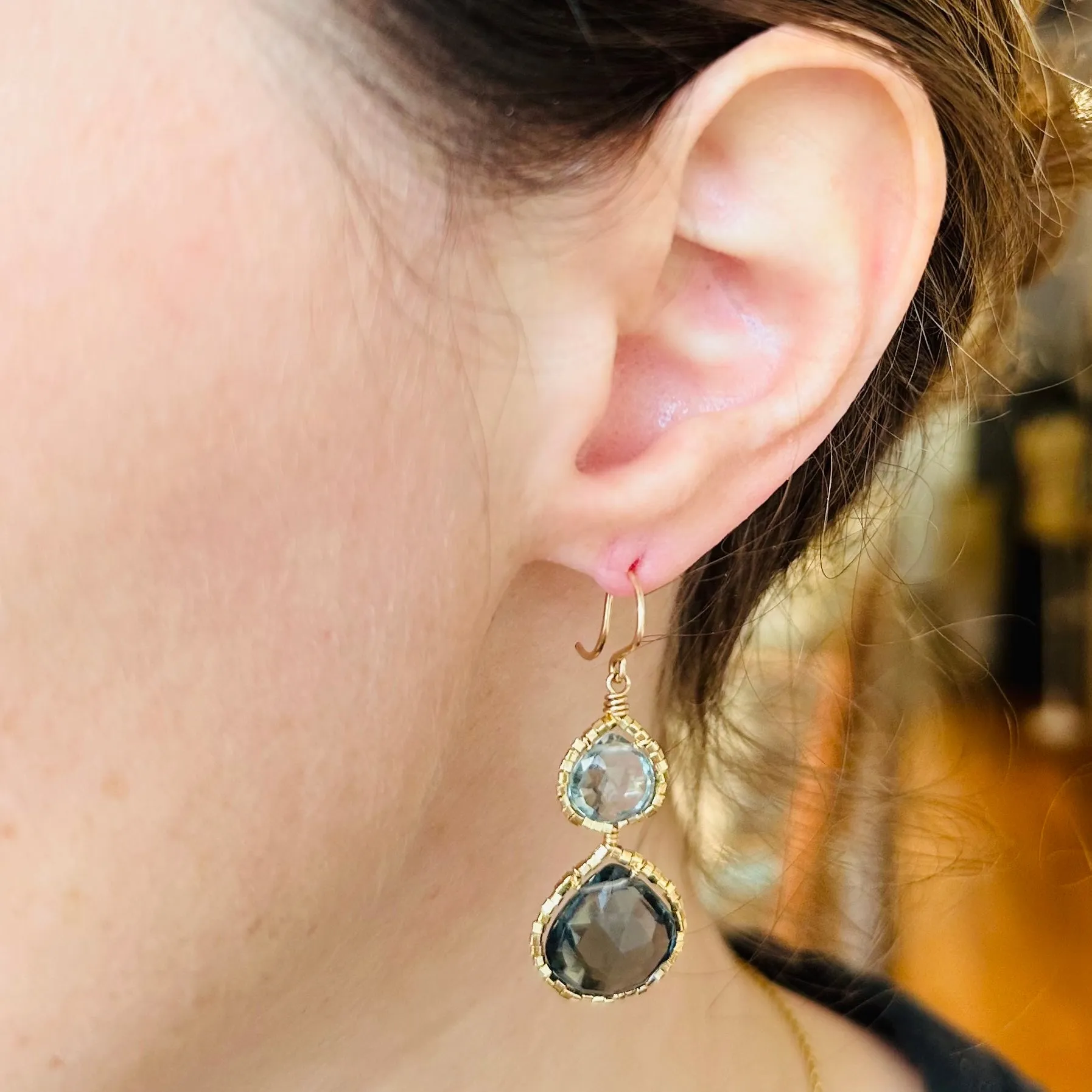 Blue Quartz Earrings